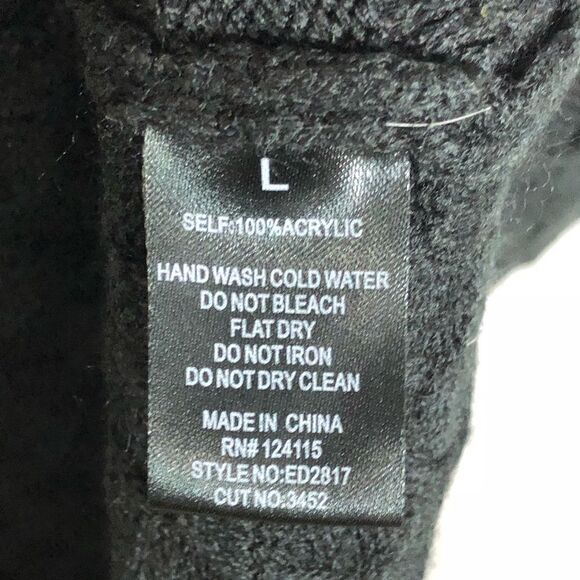 Elodie black sweater dress, size large - Picture 8 of 8